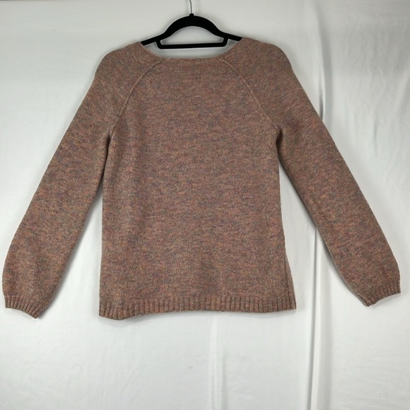 Aritzia WIlfred Chapais Pink-Multi-Coloured Crew-Neck Wool-Blend Sweater - Picture 8 of 10
